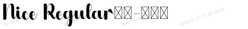 Nice Regular字体字体转换